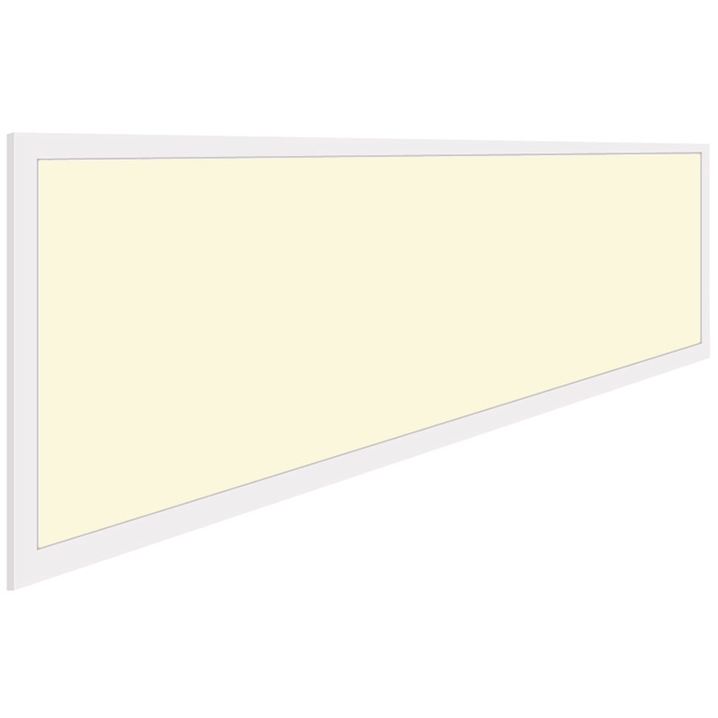 Panneau LED - Aigi - 30x120 Blanc Chaud 3000K - 32W High Lumen - Rectangulaire Encastré - Inclus Prise - Mat Blanc - Sans Scintillement