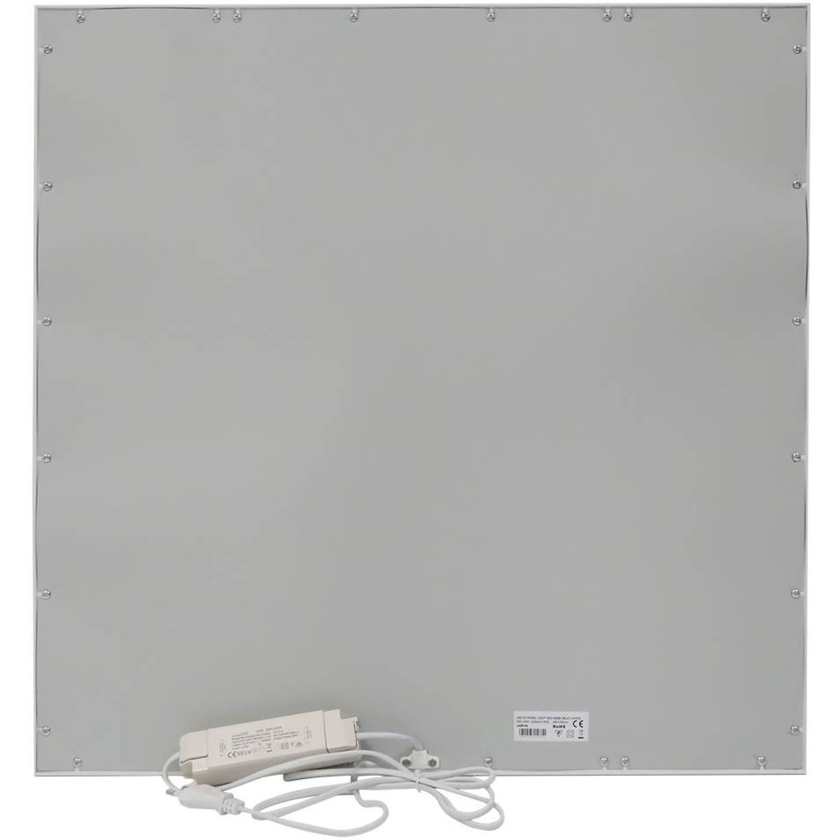 Panneau LED - Aigi Clena - 60x60 Blanc Froid 6000K - 40W Encastrement Carré - Inclus Prise - Mat Blanc - Sans Scintillement