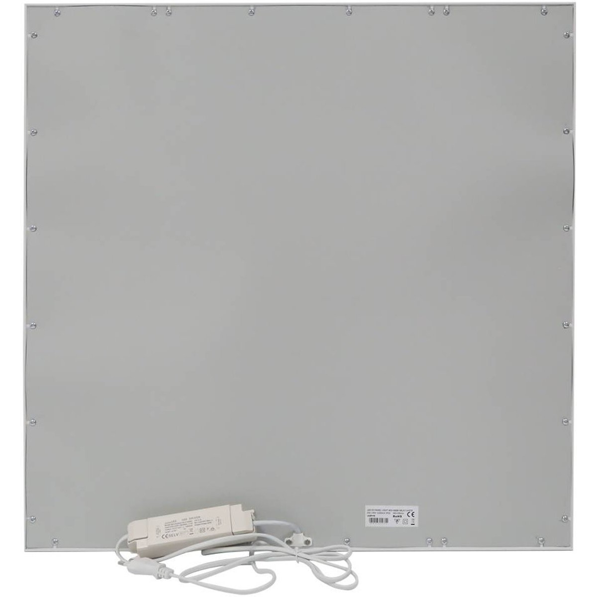 Panneau LED - Aigi Clena - 60x60 Blanc Chaud 3000K - 40W Encastrement Carré - Inclus Prise - Mat Blanc - Sans Scintillement