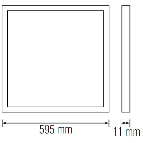 Panneau LED - Aigi Clena - Dimmable - 60x60 Blanc Froid 6000K - 40W Encastrement Carré - Mat Blanc - Sans Scintillement