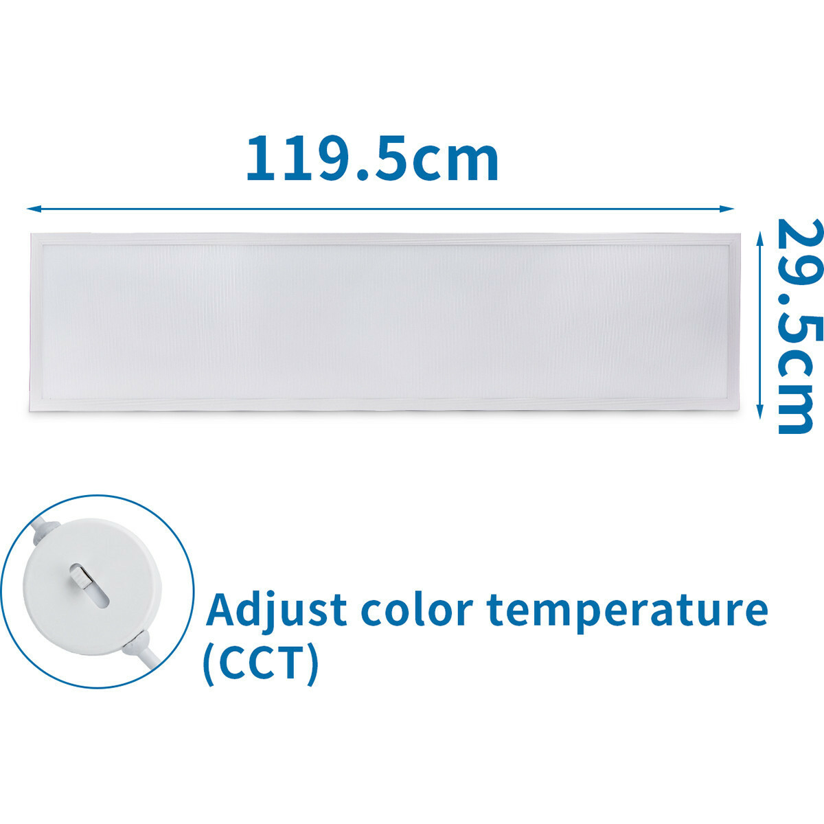 Panneau LED - Aigi Hyron - 30x120 - Couleur de lumière ajustable CCT - 40W - Encastré - Carré - Mat Blanc - Aluminium - Sans Scintillement