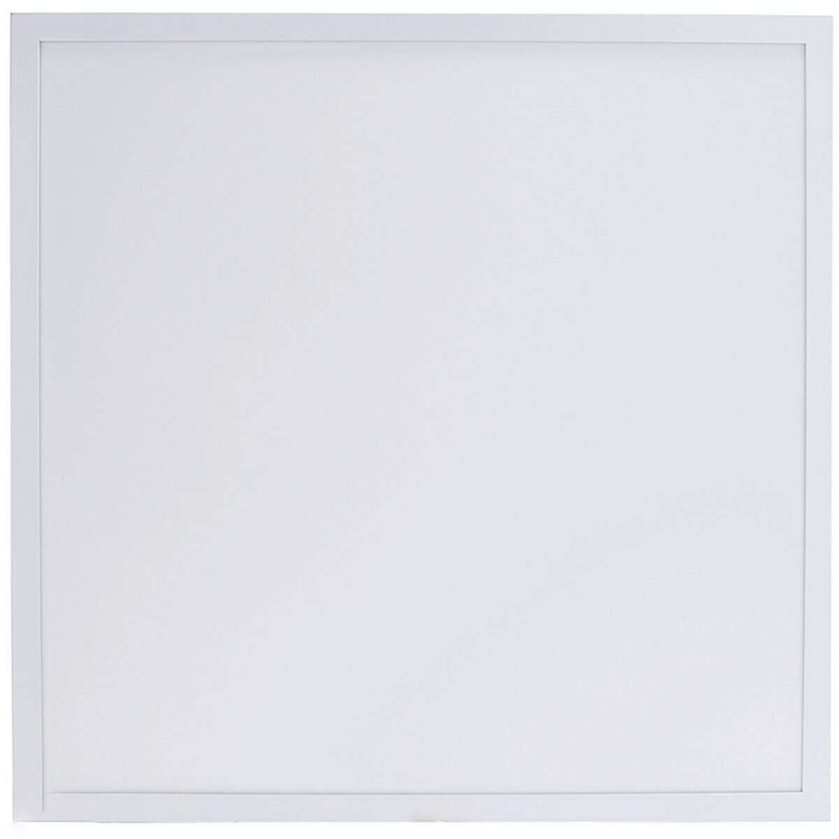 Panneau LED - Aigi Hyron - 62x62 - Blanc Froid 6500K - 40W - Encastré - Carré - Mat Blanc - Aluminium - Sans Scintillement