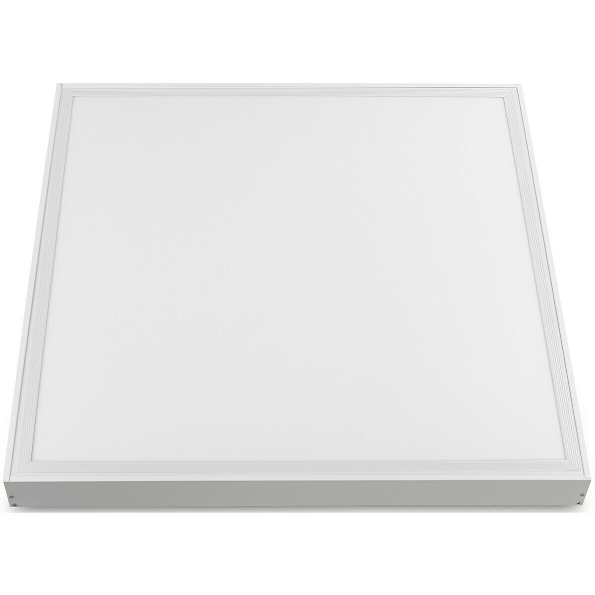 Panneau LED - Aigi Limno Slim - 60x60 - Blanc Froid 6000K - 32W - LED Intelligente - Dimmable - En Saillie Carré - Mat Blanc - Sans Scintillement