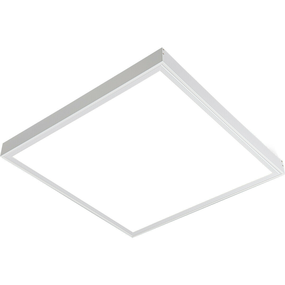 Panneau LED - Aigi Limno Slim - 60x60 - Blanc Froid 6000K - 32W - LED Intelligente - Dimmable - En Saillie Carré - Mat Blanc - Sans Scintillement