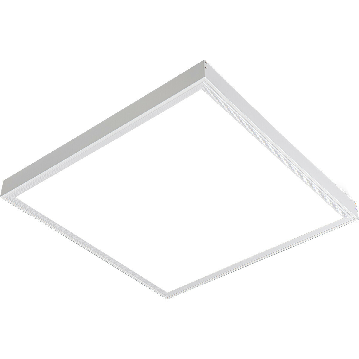 Panneau LED - Aigi Limno Slim - 60x60 - Blanc Froid 6500K - 32W - LED Intelligente - Dimmable - En Saillie Carré - Mat Blanc - Sans Scintillement