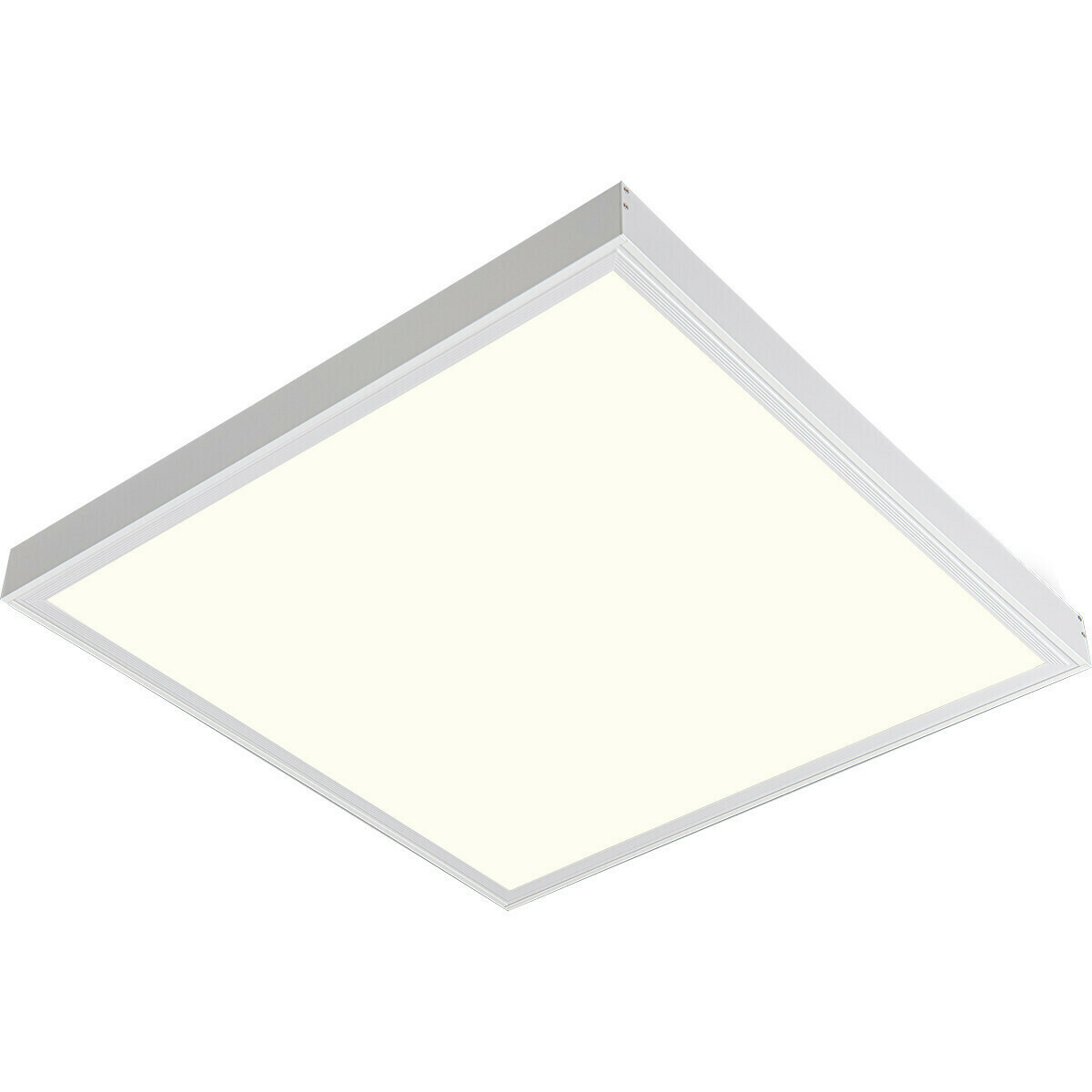 Panneau LED - Aigi Limno Slim - 60x60 - Blanc Neutre 4000K - 32W - LED Intelligente - Dimmable - En Saillie Carré - Mat Blanc - Sans Scintillement