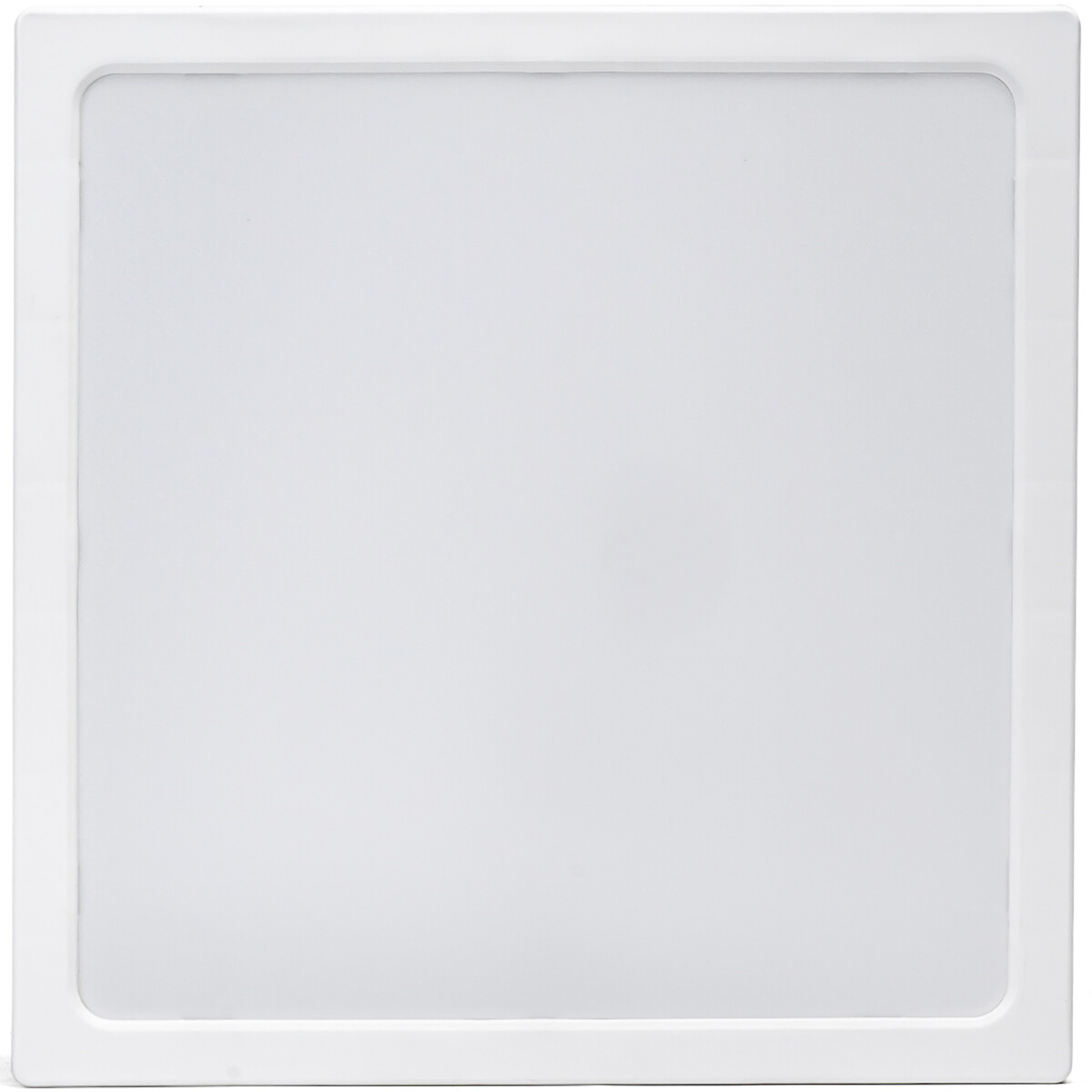 Panneau LED - Downlight - Aigi - Blanc Froid 6500K - 24W - 30x30 - en Saillie - Carré - Blanc - Sans Scintillement