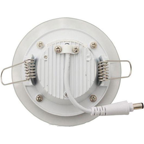 Downlight LED Slim - Rond Encastré 6W - Blanc Chaud 3000K - Mat Blanc Verre - Ø96mm