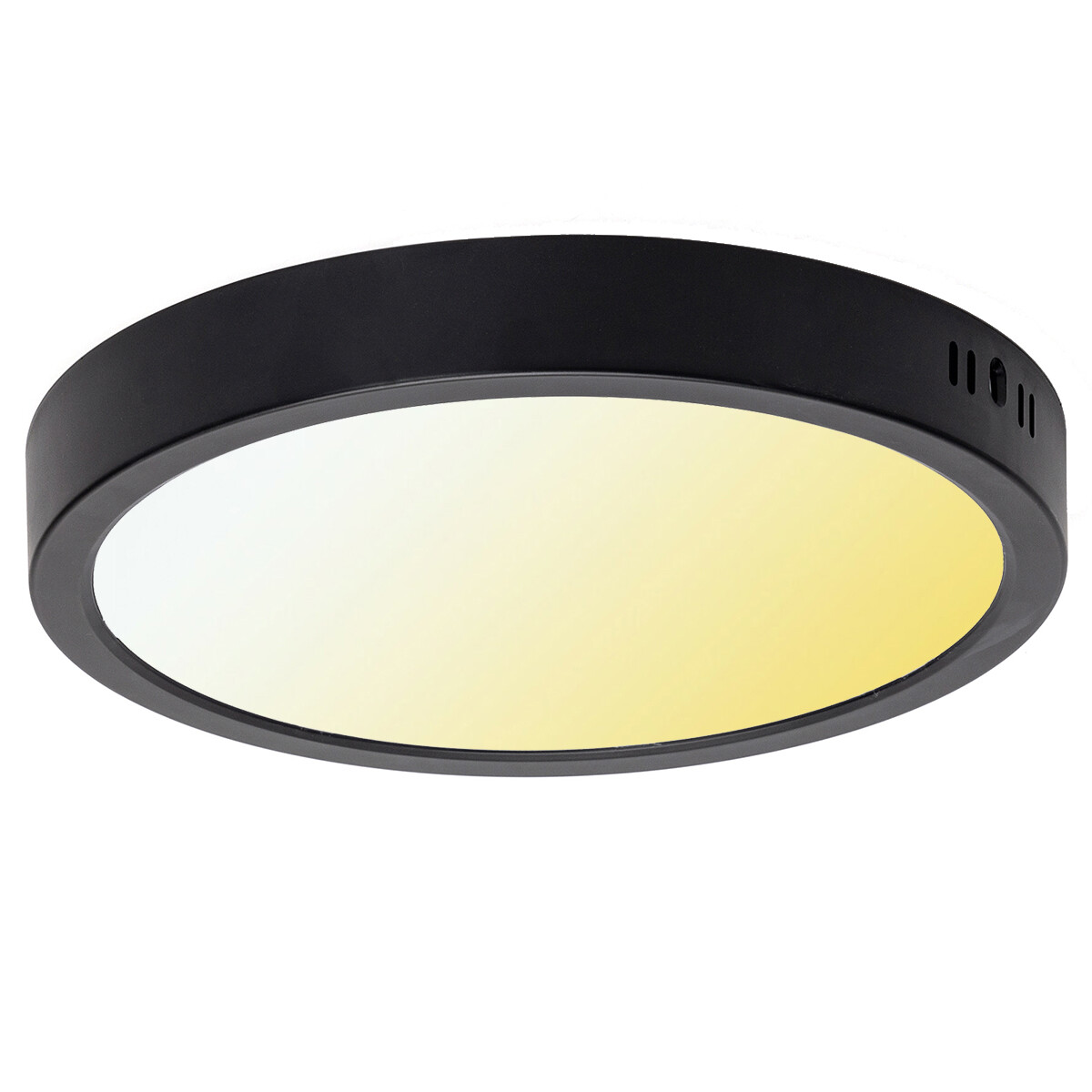 Panneau LED - Downlight - Velvalux - Ø30 - 24W 2700lm - Température de couleur réglable CCT - Montage en saillie - Rond - Noir - Sans scintillement