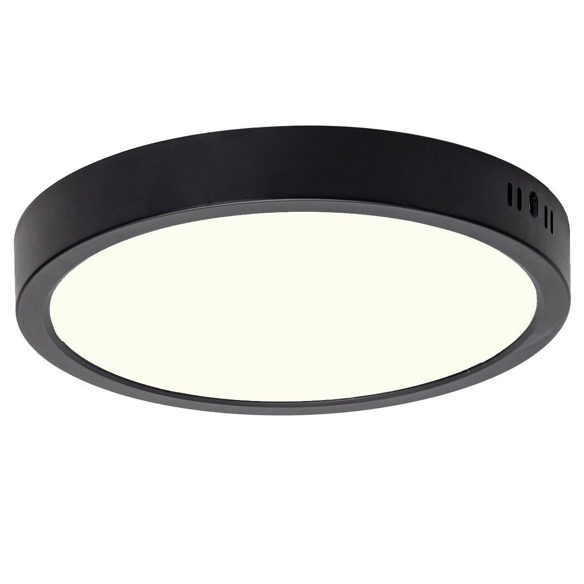 Panneau LED - Downlight - Velvalux - Ø30 - 24W 2700lm - Blanc Neutre 4000K - Montage en saillie - Rond - Noir - Sans scintillement