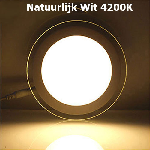 Downlight LED Slim - Rond Encastré 6W - Blanc Neutre 4200K - Mat Blanc Verre - Ø96mm