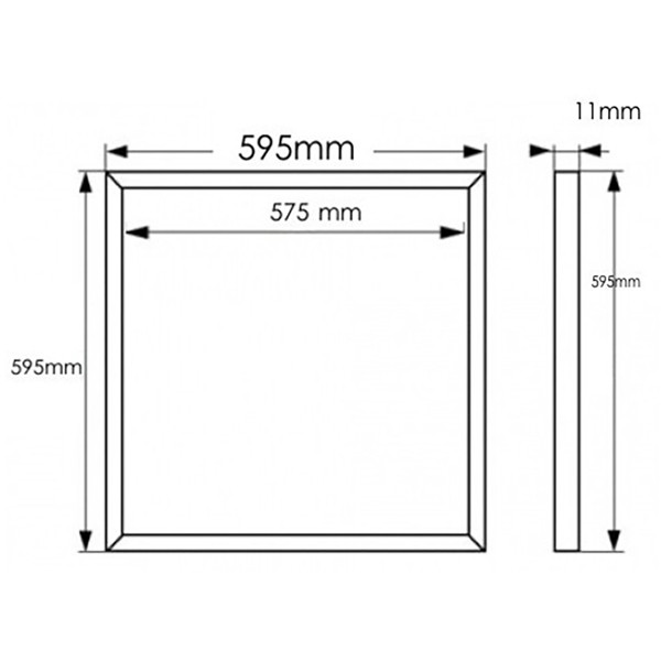 Panneau LED Fit - Facto - 60x60 Blanc Froid 6000K - 40W Encastrement Carré - Mat Blanc - Sans Scintillement