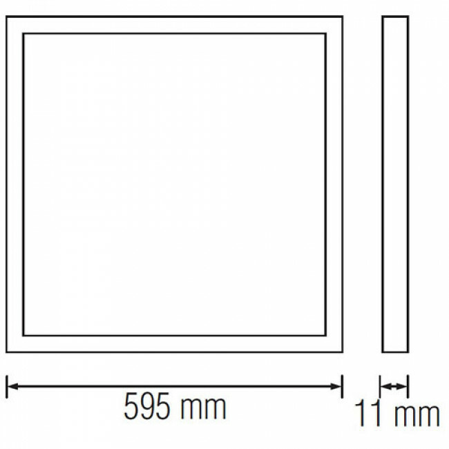 Panneau LED avec prise - Aigi Leny - 60x60 - Blanc Neutre 4000K - 32W - 3840lm - 120lm/W - High Lumen - Encastré - Carré - Mat Blanc - Sans Scintillement