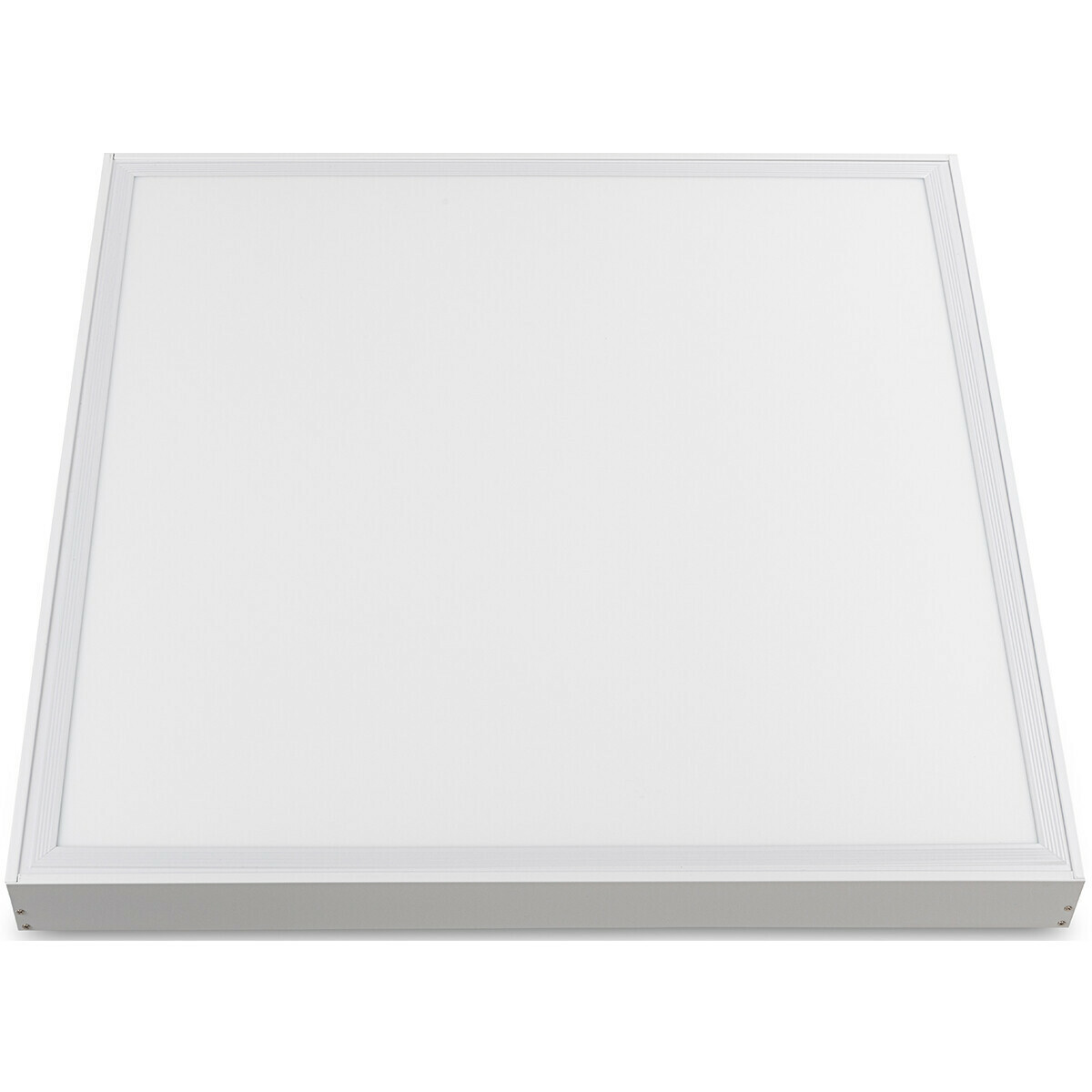 Panneau LED avec prise - Aigi Leny - 60x60 - Blanc Froid 6000K - 32W - 3840lm - 120lm/W - High Lumen - en Saillie - Carré - Mat Blanc - Sans Scintillement