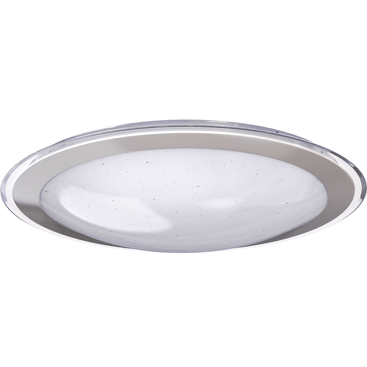 Plafonnier LED - Aigi Yuro - 60W - Couleur de lumière ajustable - Dimmable - Télécommande - Rond - Mat Argent - Aluminium