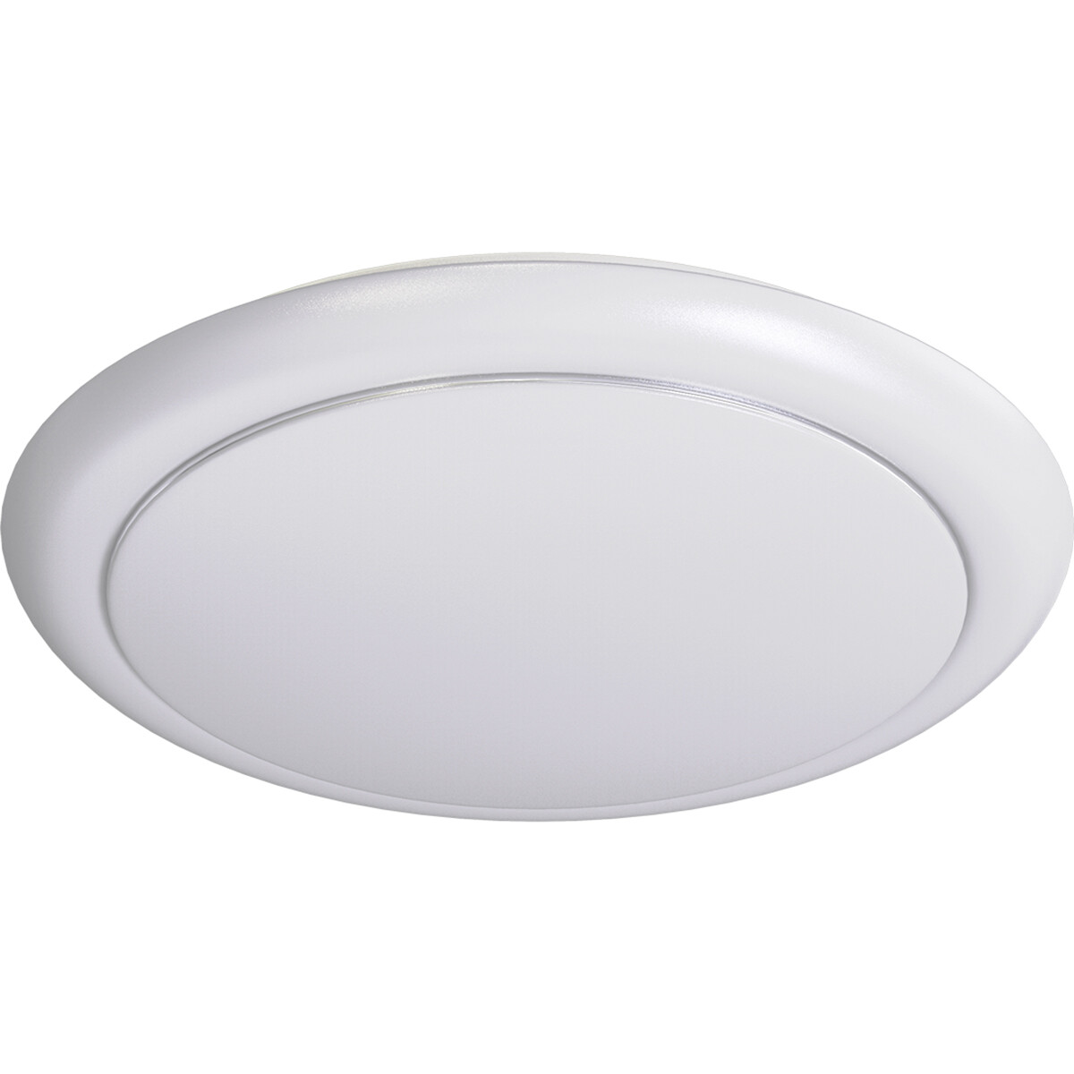 Plafonnier LED - Aigi Ala - En Saillie Rond 12W - Blanc Neutre 4000K - Mat Blanc - Aluminium