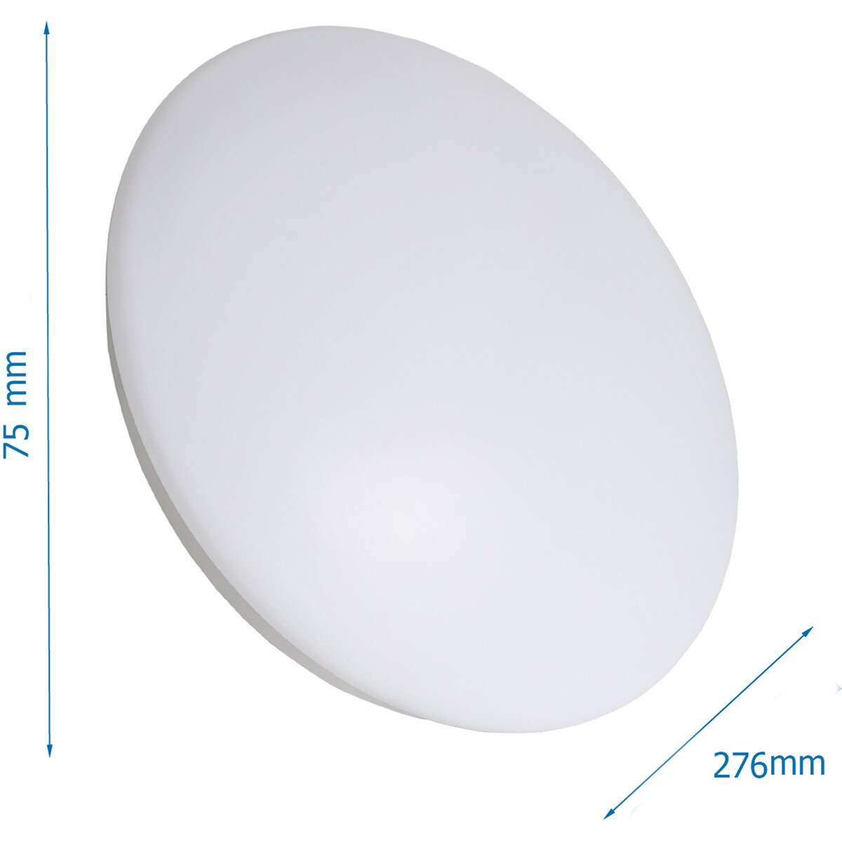 Plafonnier LED - Aigi Arory - En Saillie Rond - 12W - Blanc Chaud 3000K - Mat Blanc - Aluminium