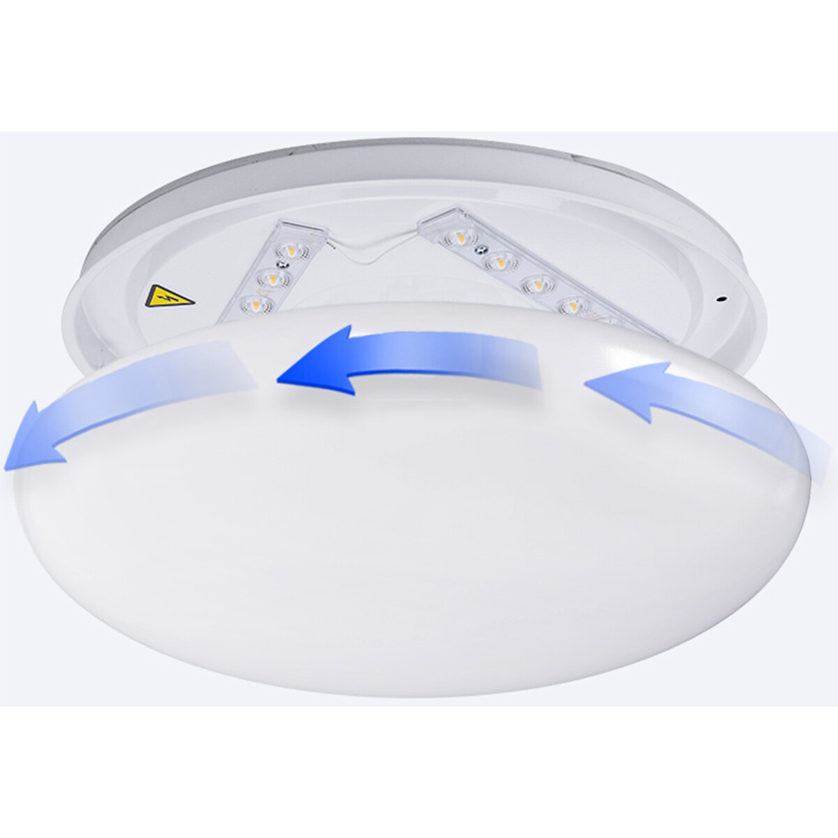 Plafonnier LED - Aigi Arory - En Saillie Rond - 18W - Blanc Neutre 4000K - Mat Blanc - Aluminium