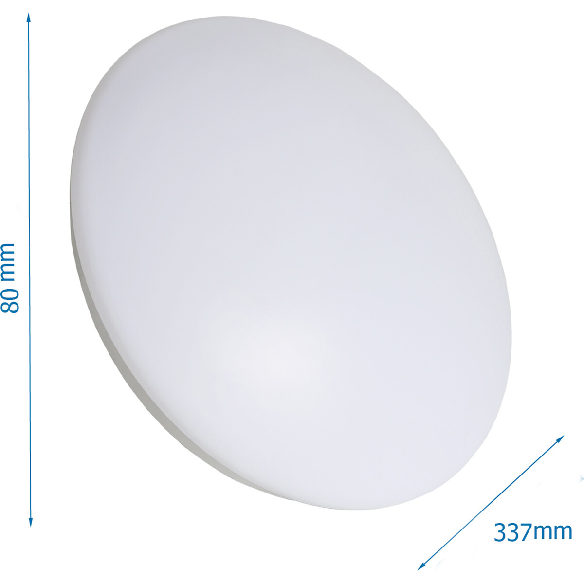 Plafonnier LED - Aigi Arory - En Saillie Rond - 18W - Blanc Neutre 4000K - Mat Blanc - Aluminium