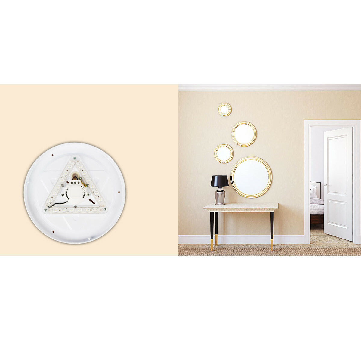 Plafonnier LED - Aigi Arory - En Saillie Rond - 24W - Blanc Froid 6300K - Mat Blanc - Plastique