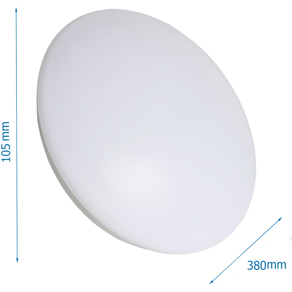 Plafonnier LED - Aigi Arory - En Saillie Rond - 24W - Blanc Froid 6300K - Mat Blanc - Plastique