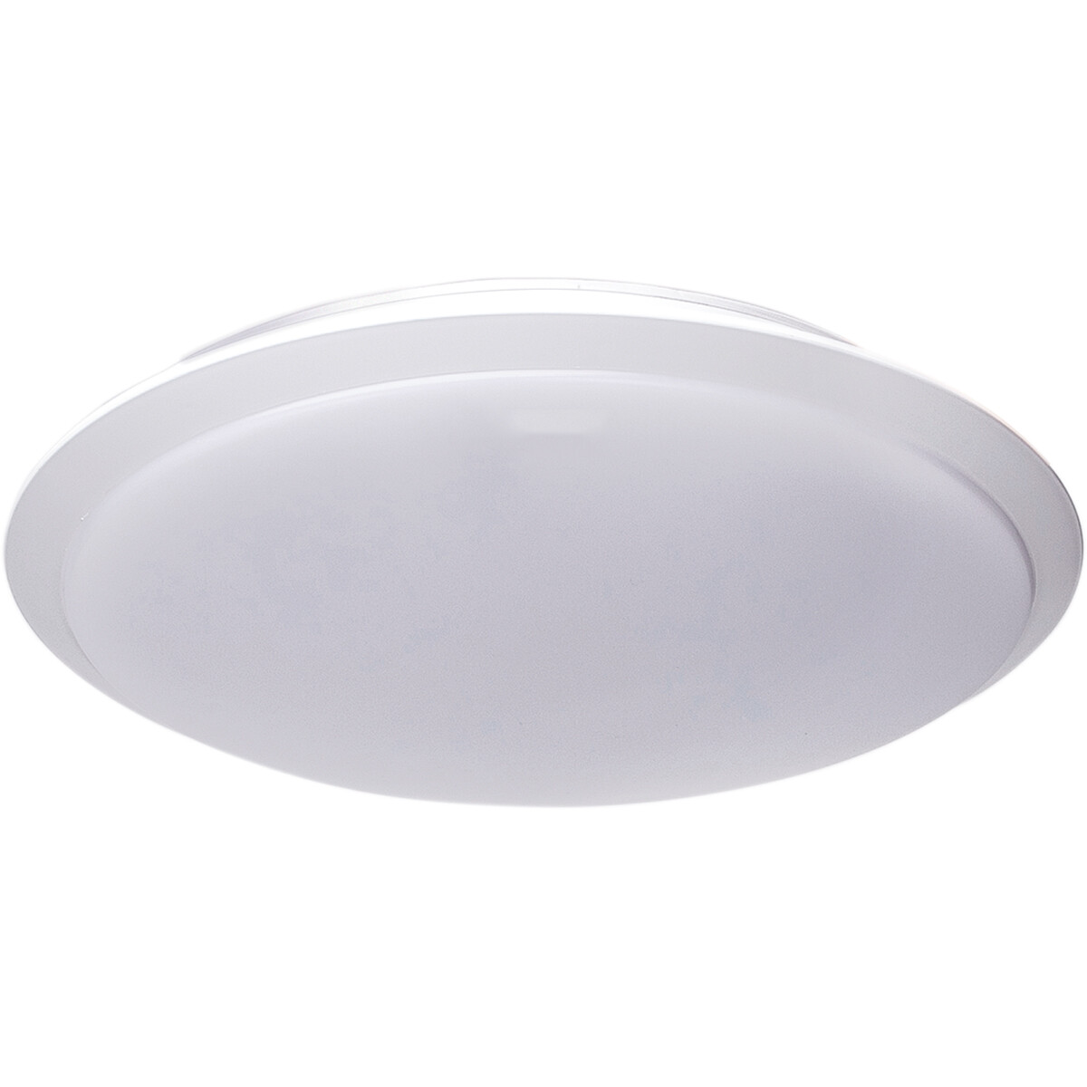 Plafonnier LED - Aigi Ashly - En Saillie Rond 18W - Blanc Froid 6500K - Mat Blanc - Aluminium