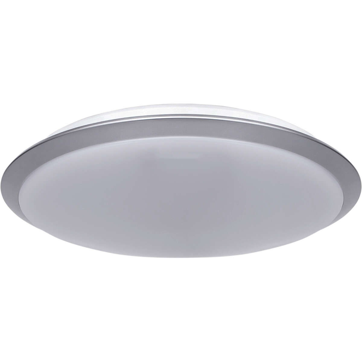 Plafonnier LED - Aigi Ashly - En Saillie Rond 18W - Blanc Neutre 4000K - Mat Argent - Aluminium