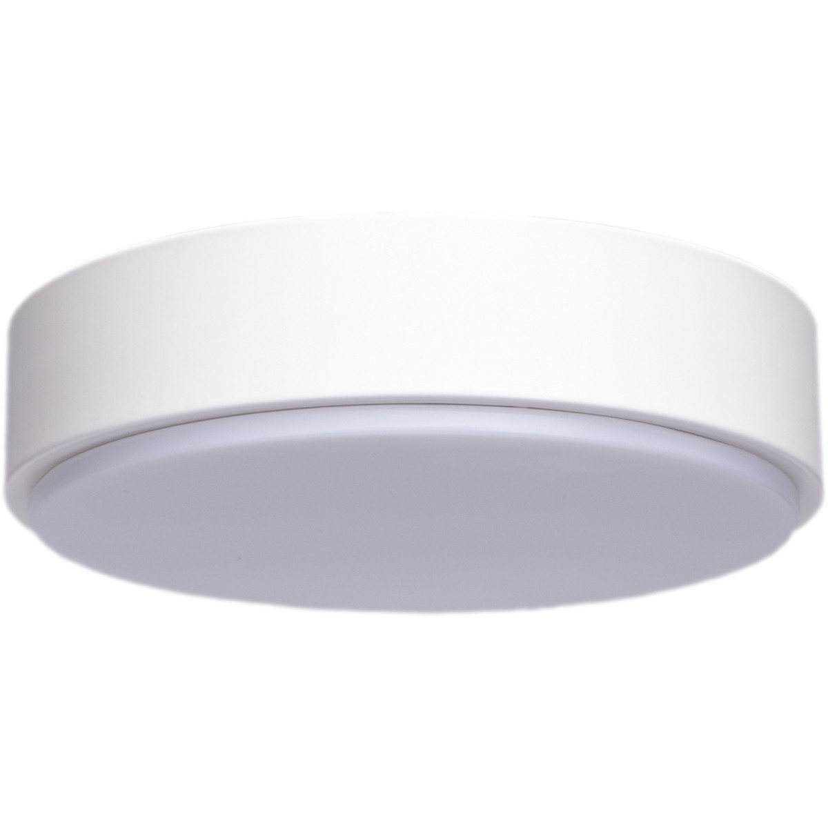 Plafonnier LED - Aigi Santi - En Saillie Rond 12W - Blanc Froid 6500K - Mat Blanc Aluminium