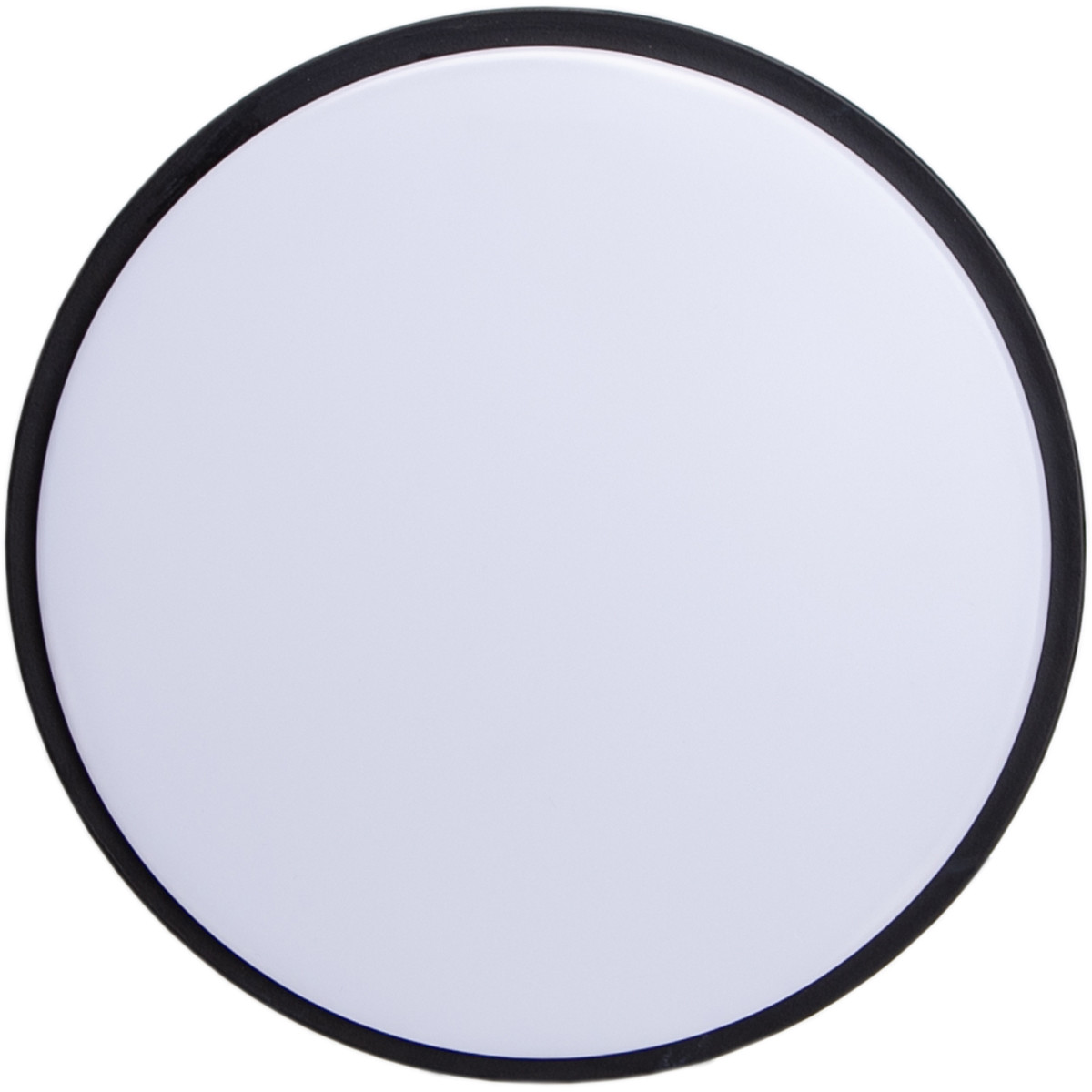 Plafonnier LED - Aigi Santi - En Saillie Rond 12W - Blanc Neutre 4000K - Mat Noir Aluminium