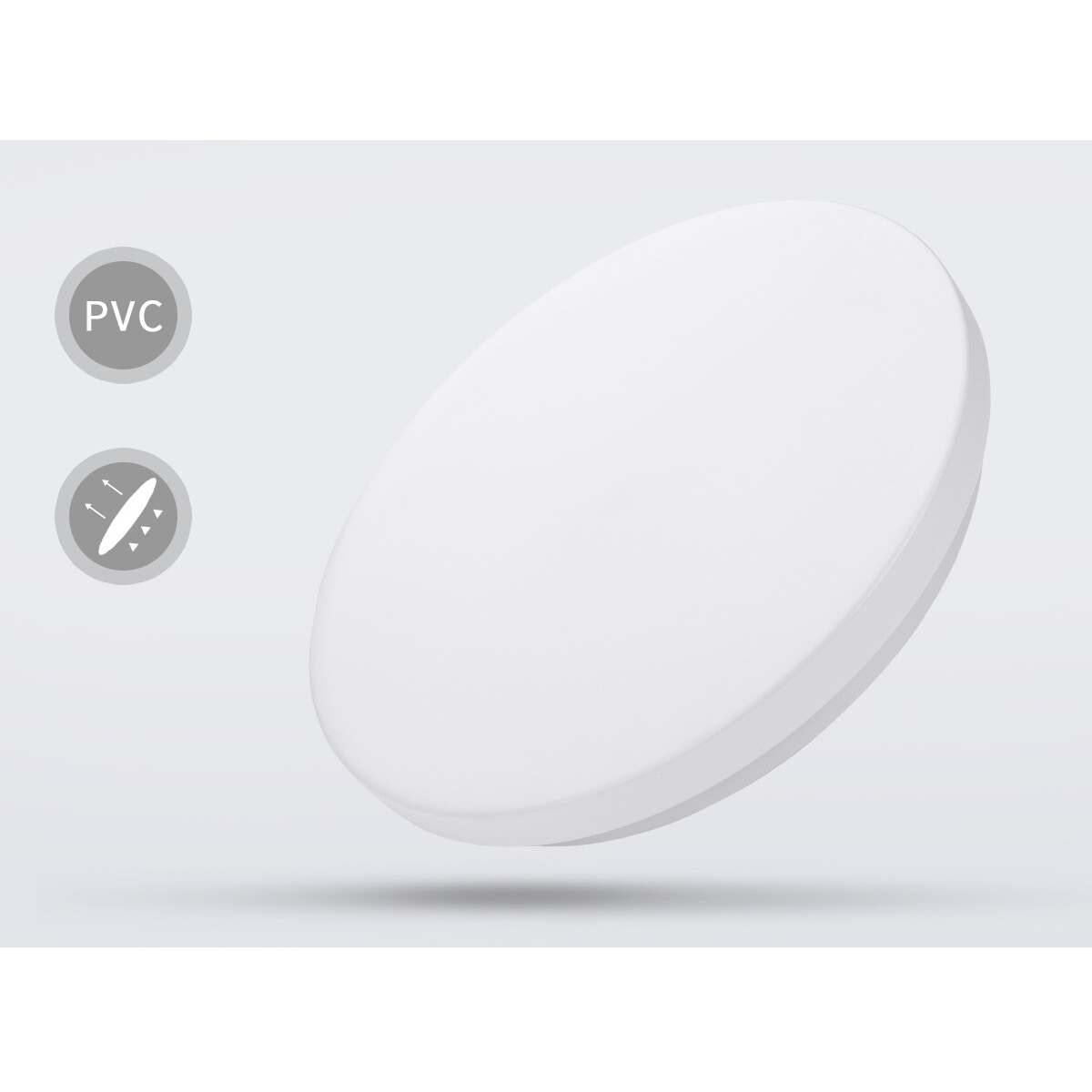 Plafonnier LED - Aigi Syna - En Saillie Rond 20W - Blanc Neutre 4000K - Mat Blanc - Aluminium