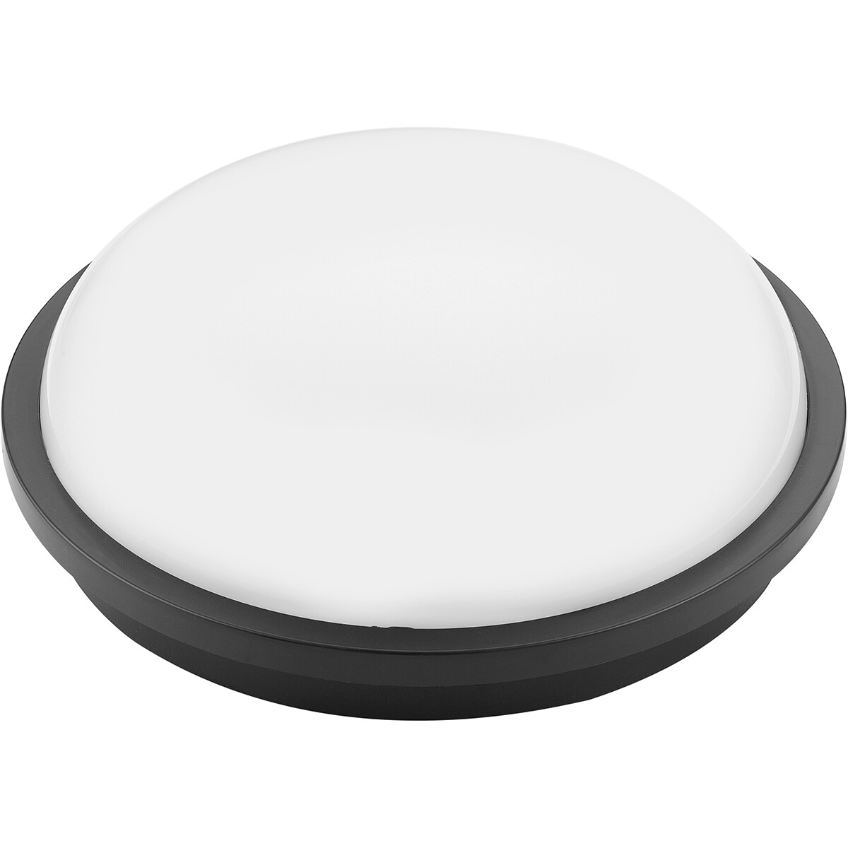 Plafonnier LED - Lumière de Salle de Bain - Artony - 20W - Blanc Neutre 4200K - Étanche IP65 - en Saillie - Rond - Noir