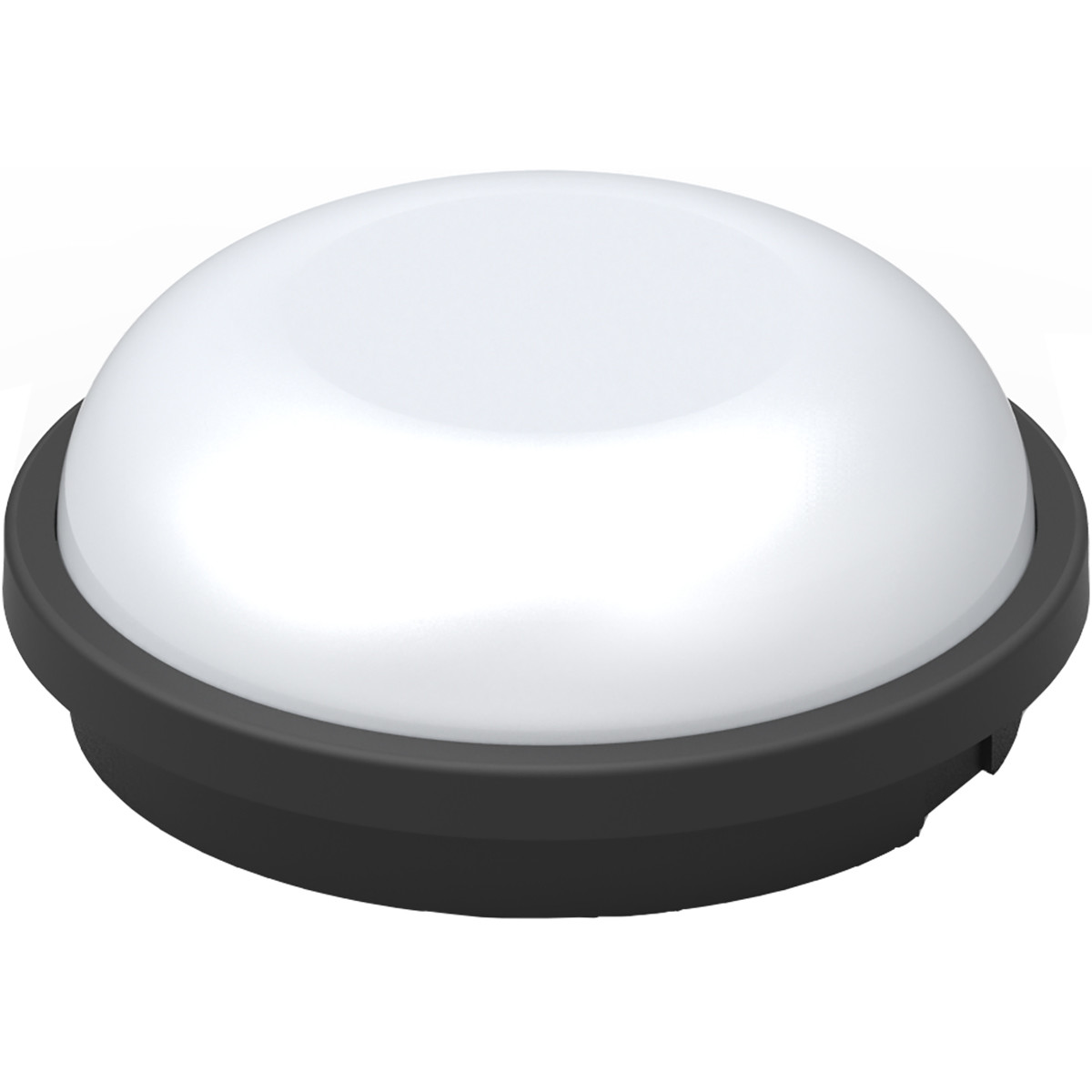 Plafonnier LED - Lumière de Salle de Bain - Artony - 20W - Blanc Neutre 4200K - Étanche IP65 - en Saillie - Rond - Noir