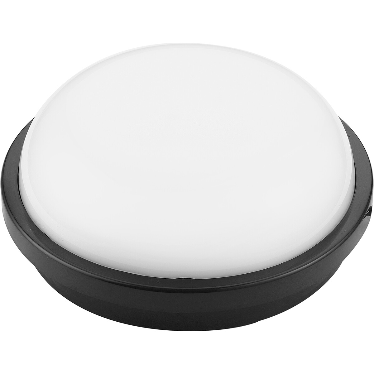 Plafonnier LED - Lumière de Salle de Bain - Artony - 15W - Blanc Froid 6400K - Étanche IP65 - en Saillie - Rond - Noir