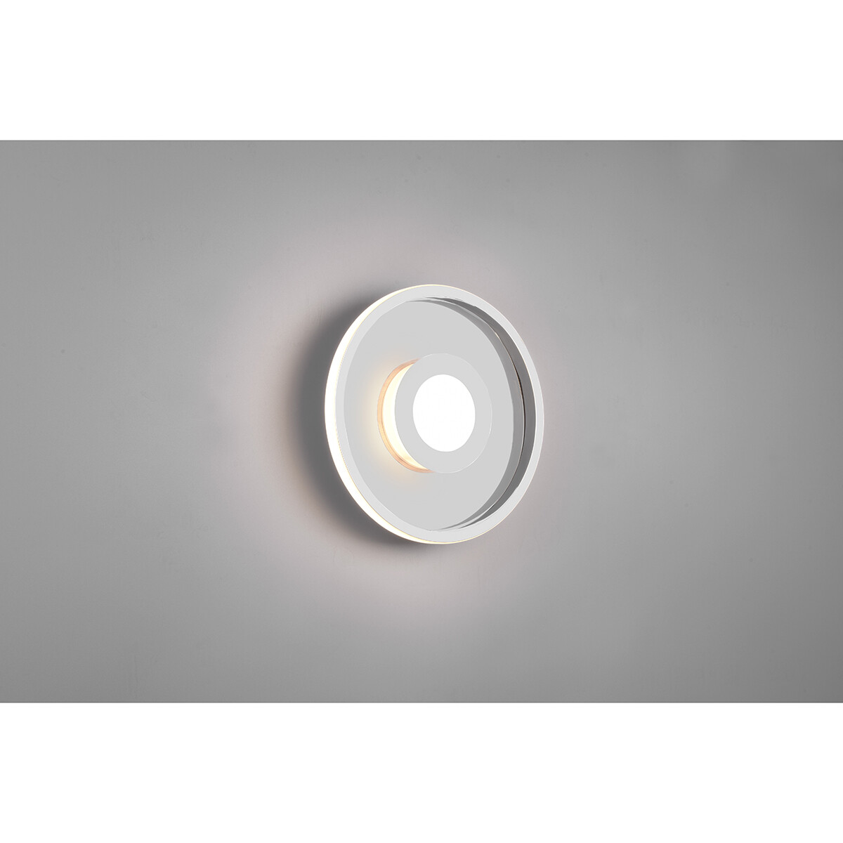 Plafonnier LED - Lumière de Salle de Bain - Trion Asmaya - En Saillie Rond 28W - Étanche aux Éclaboussures IP44 - Dimmable - Blanc Chaud 3000K - Mat Chrome - Aluminium