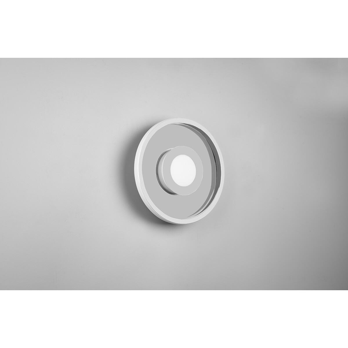 Plafonnier LED - Lumière de Salle de Bain - Trion Asmaya - En Saillie Rond 28W - Étanche aux Éclaboussures IP44 - Dimmable - Blanc Chaud 3000K - Mat Chrome - Aluminium