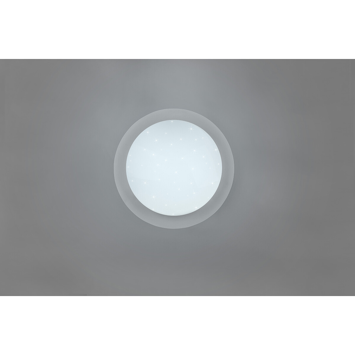 Plafonnier LED - Lumière de Salle de Bain - Trion Frozen - 12W - RGBW - Dimmable - Télécommande - Lumière Étoile - Rond - Mat Blanc - Plastique