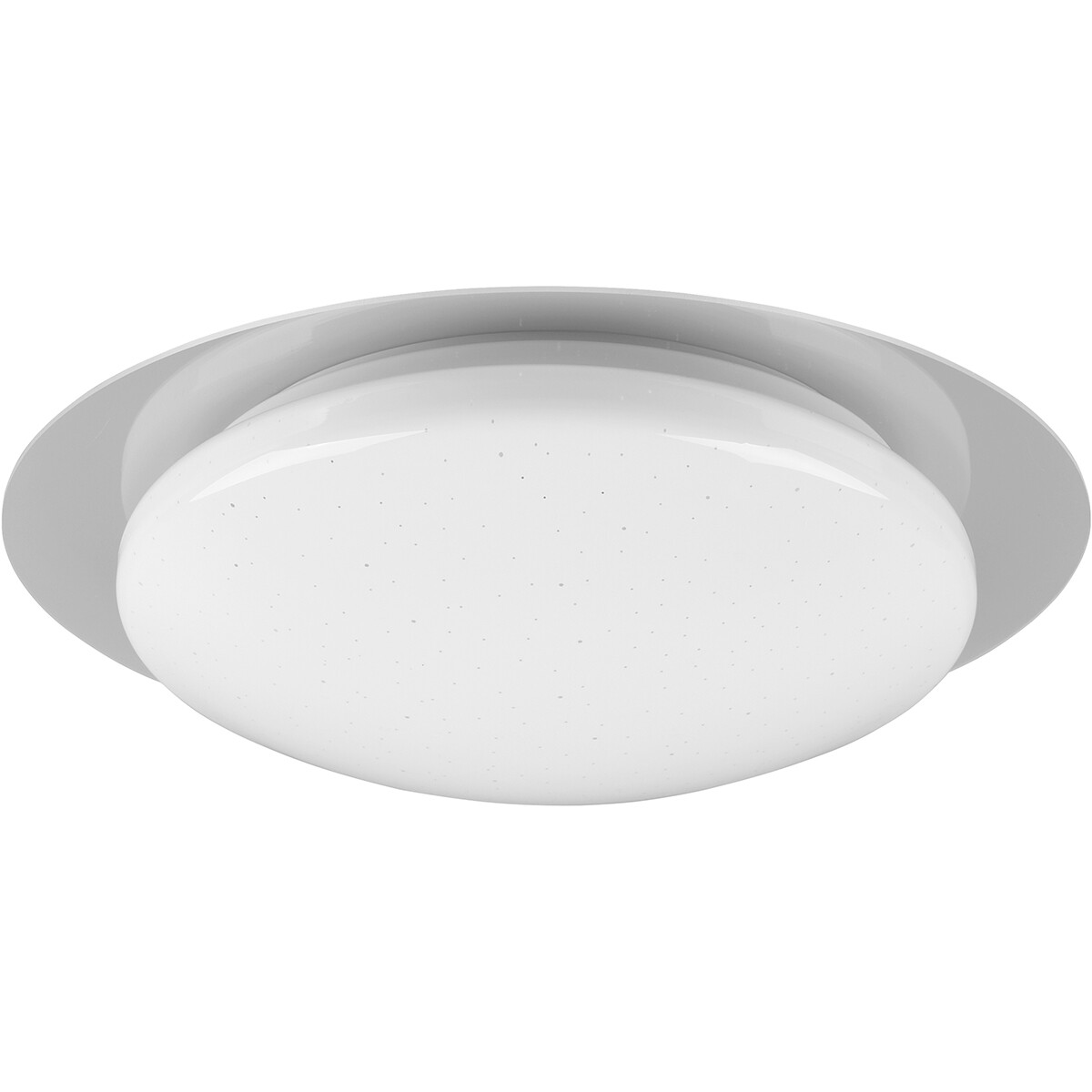 Plafonnier LED - Lumière de Salle de Bain - Trion Frozen - 12W - RGBW - Dimmable - Télécommande - Lumière Étoile - Rond - Mat Blanc - Plastique