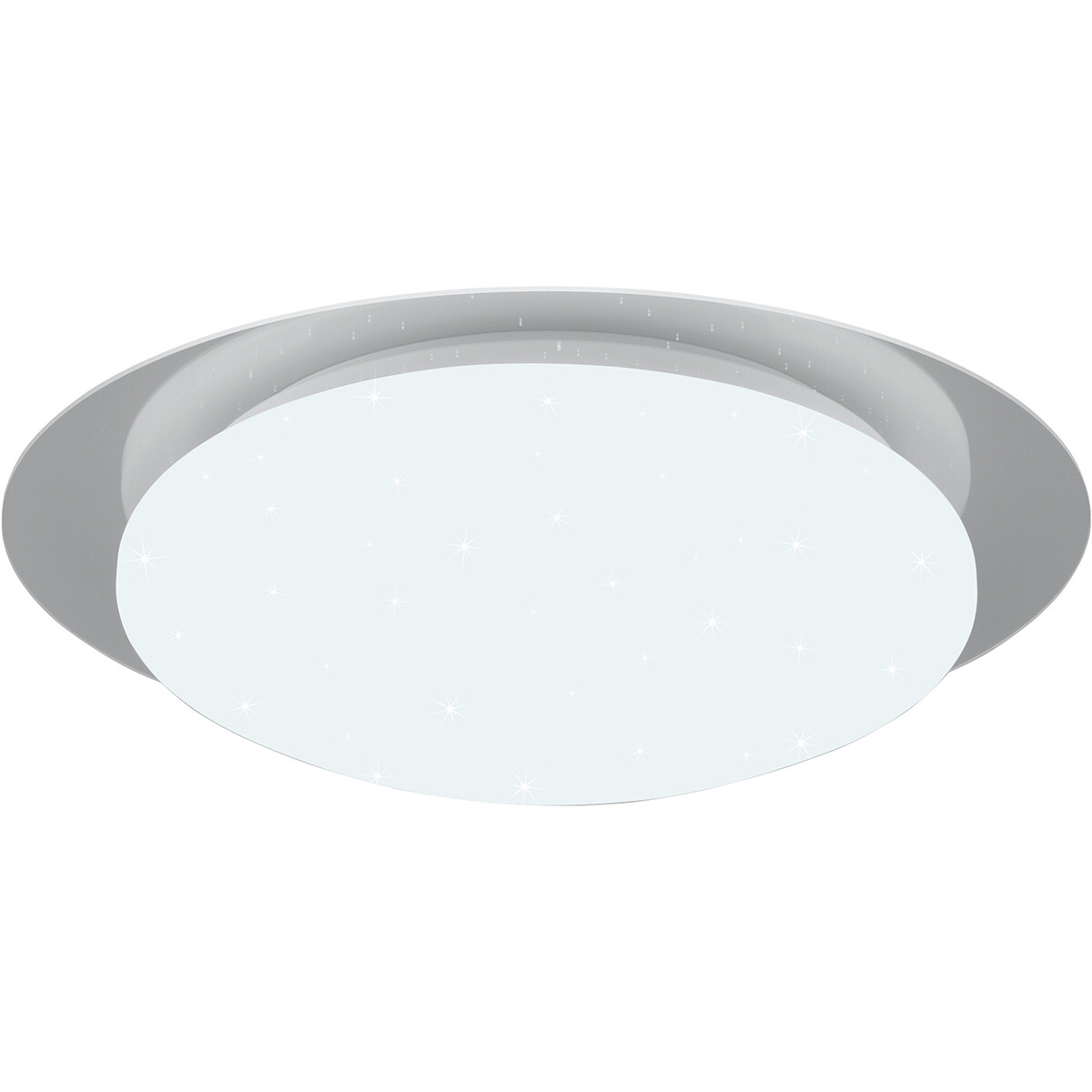 Plafonnier LED - Lumière de Salle de Bain - Trion Frozen - 12W - RGBW - Dimmable - Télécommande - Lumière Étoile - Rond - Mat Blanc - Plastique