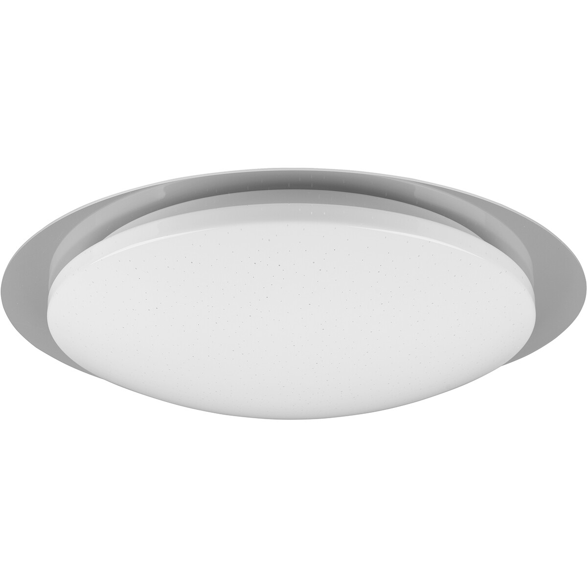 Plafonnier LED - Lumière de Salle de Bain - Trion Frozen - 18.5W - RGBW - Dimmable - Télécommande - Lumière Étoile - Rond - Mat Blanc - Plastique