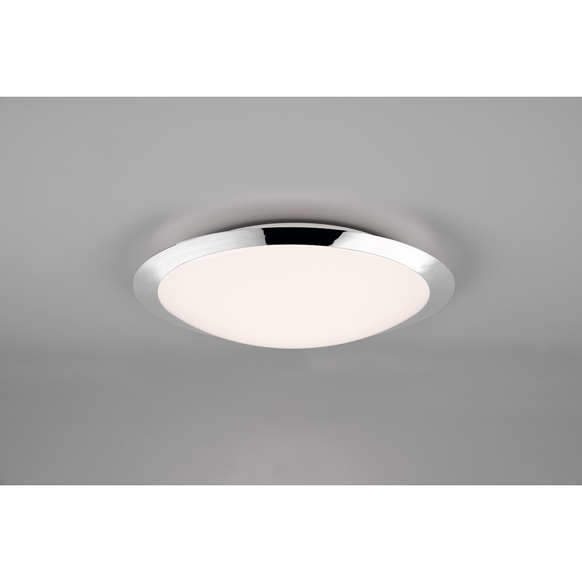 Plafonnier LED - Lumière de Salle de Bain - Trion Hambert - 18.5W - Blanc Neutre 4000K - Étanche aux Éclaboussures IP44 - Rond - Mat Chrome - Plastique