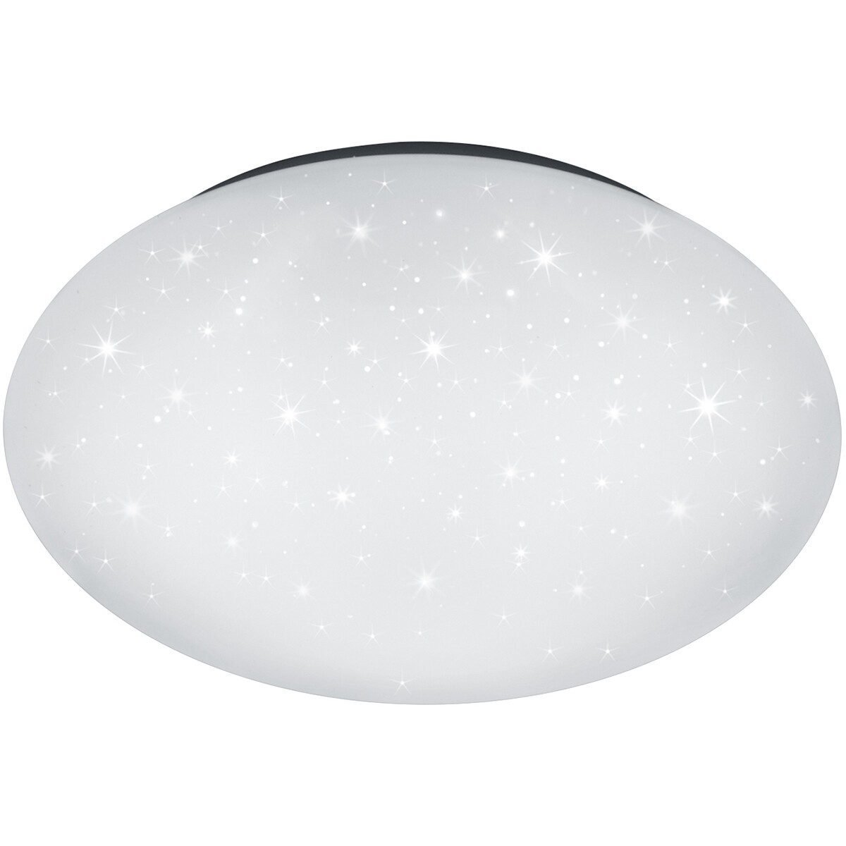 Plafonnier LED - Lumière de Salle de Bain - Trion Paula - 15W - Étanche aux Éclaboussures IP44 - Blanc Neutre 4000K - Lumière Étoile - Rond - Mat Blanc - Plastique