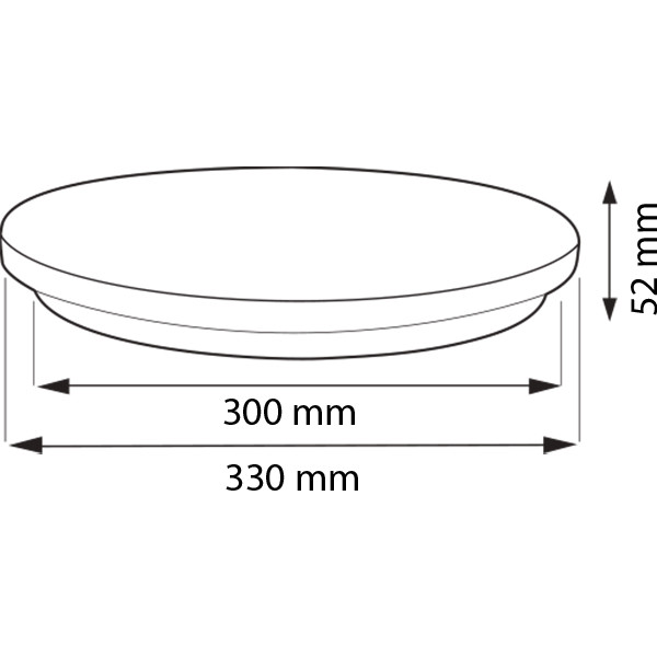 Plafonnier LED - Elotra - En Saillie Rond 24W - Blanc Froid 6400K - Mat Blanc Aluminium - Ø330mm