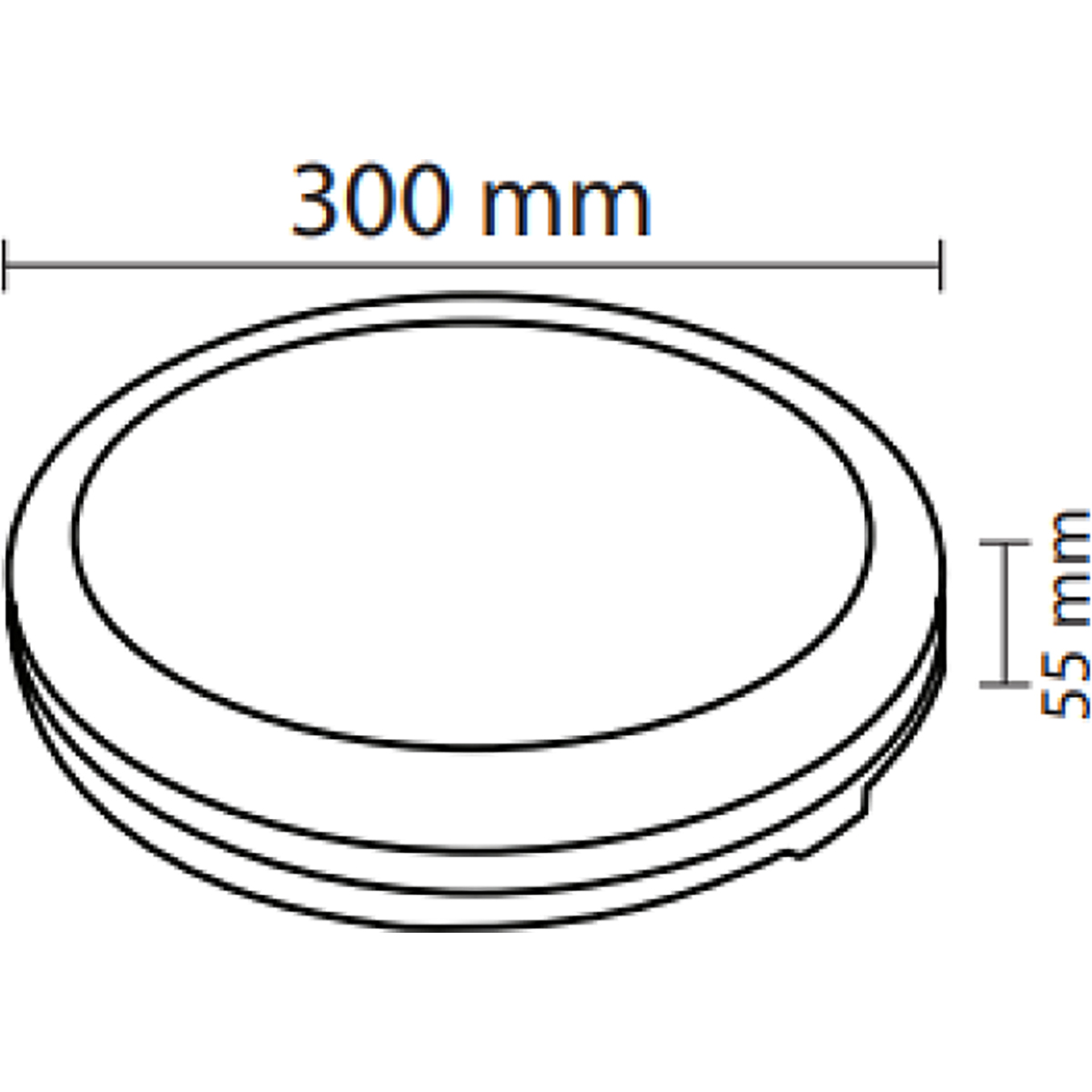 Plafonnier LED - Kozolux Scarly - 30W 2700lm - Température de Couleur Réglable 3en1 CCT - IP65 - Rond - Noir