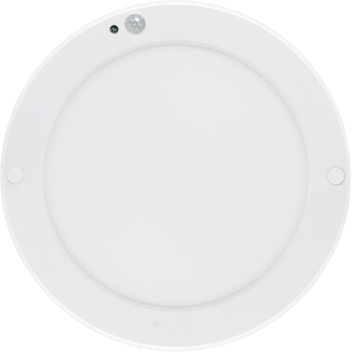 Plafonnier LED avec Détecteur de Mouvement + Interrupteur Crépusculaire - 18W - Blanc Neutre 4000K - Angle de Détection 360° - Saillie/Encastré - Rond - Blanc Mat