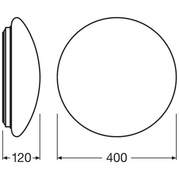 LEDVANCE - Plafonnier LED avec Détecteur de Mouvement - Capteur Circulaire de Surface 400 - 24W IP44 - En Saillie Rond Blanc - Blanc Neutre 4000K