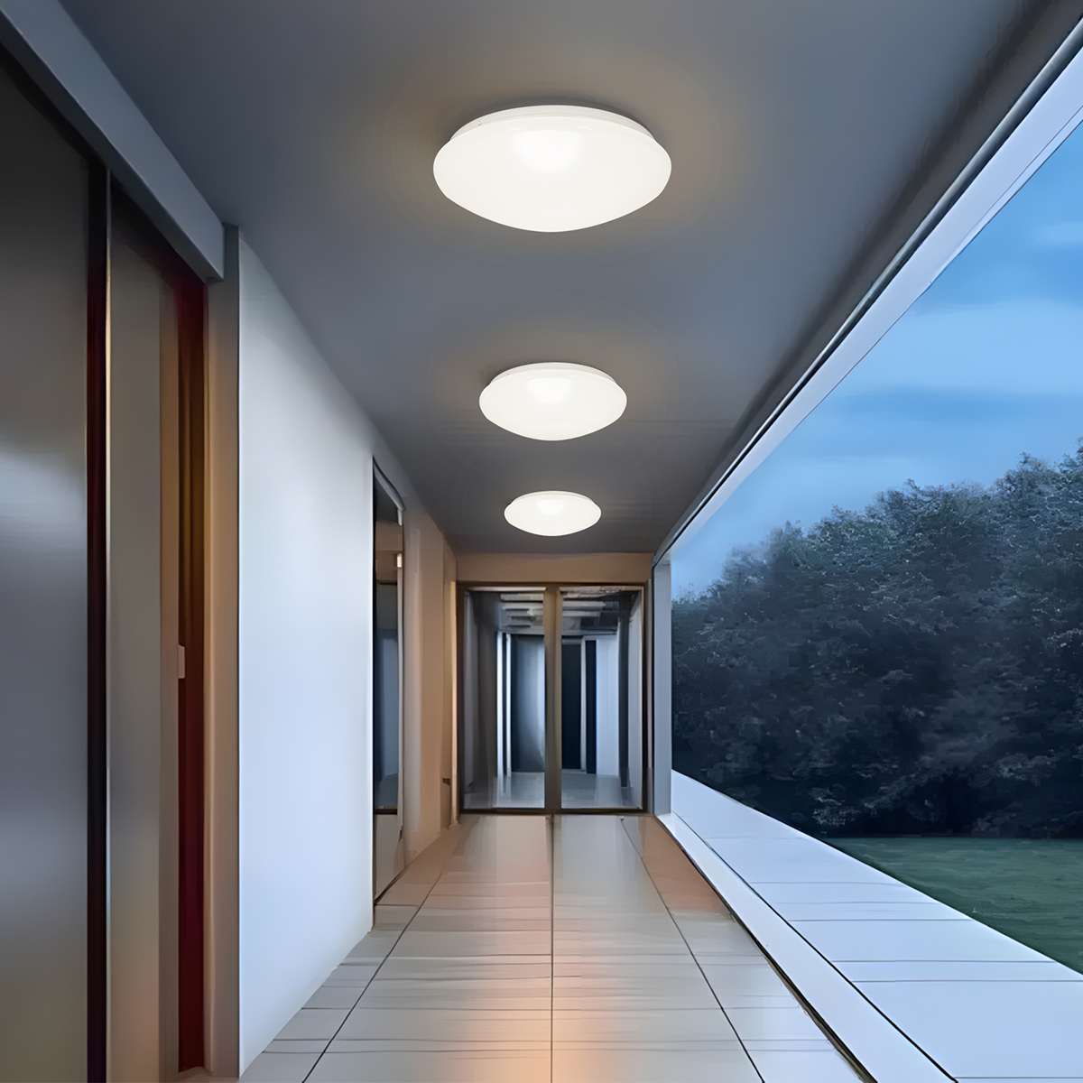 Plafonnier LED avec Détecteur - Velvalux - 12W 1300lm - Couleur de lumière ajustable CCT - Étanche aux Éclaboussures IP44 - En Saillie - Rond - Blanc