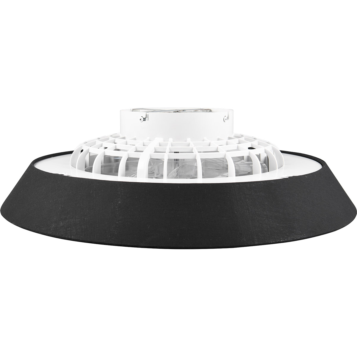 LED Plafonnier avec Ventilateur - Ventilateur de Plafond - Trion Berga - 30W - Couleur Ajustable - Télécommande - Gradable - Rond - Noir - Plastique