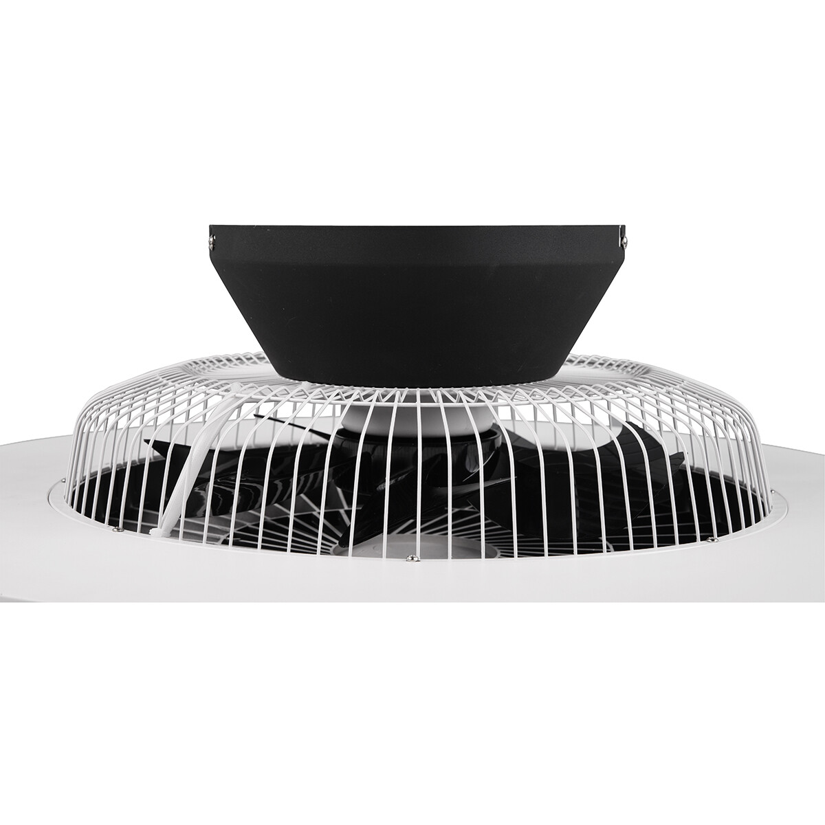 Plafonnier LED avec ventilateur - Ventilateur de Plafond - Trion Halma - 40W - Couleur de lumière ajustable - Télécommande - Dimmable - Rond - Mat Noir - Plastique