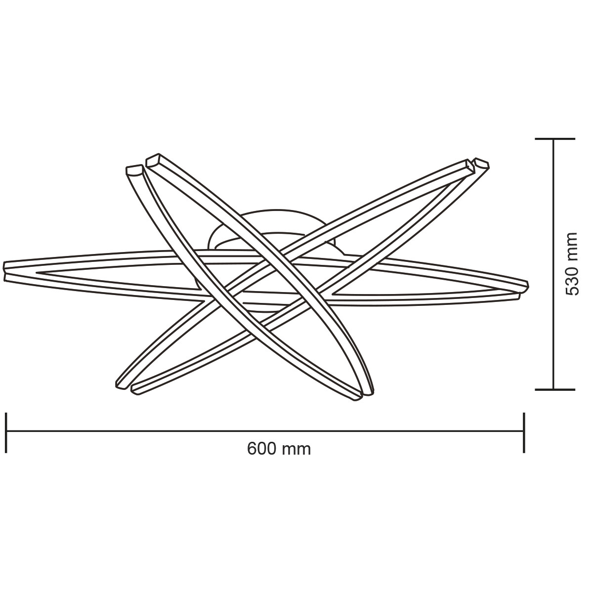 Plafonnier LED - Éclairage de Plafond - Akalon - 35W - Blanc Neutre 4000K - Mat Chrome - Aluminium