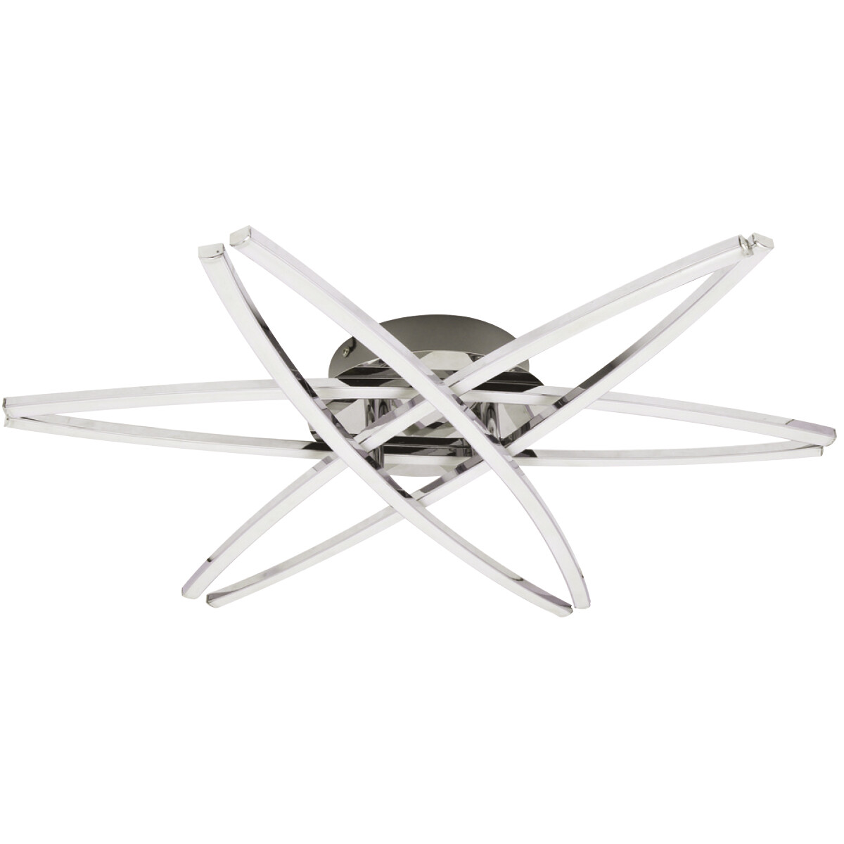 Plafonnier LED - Éclairage de Plafond - Akalon - 35W - Blanc Neutre 4000K - Mat Chrome - Aluminium